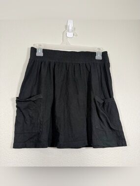 Vintage Y2K Mossimo Skirt Front Pocket 100% Cotton Black Lightweight Women S